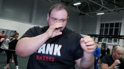 Heavyweight boxer in training. Stock Footage 166730649