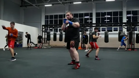 Heavyweight boxer in training. Stock Footage 166730710
