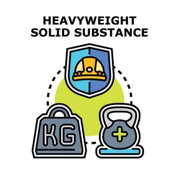 Heavyweight solid substance concept for industrial safety Ilustración de archivo
