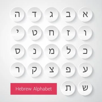 Hebrew alphabet Stock Illustration