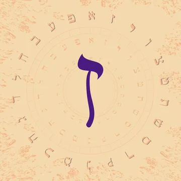 Hebrew alphabet Illustrazione stock