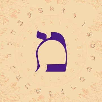 Hebrew alphabet Illustrazione stock