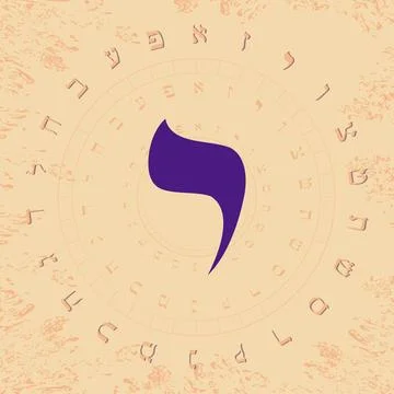 Hebrew alphabet Illustrazione stock