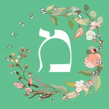 Hebrew alphabet Stock Illustration