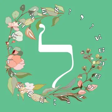 Hebrew alphabet Stock Illustration
