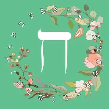 Hebrew alphabet Stock Illustration