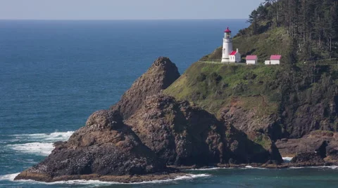 Heceta Head lighthouse Stock Footage 44188787