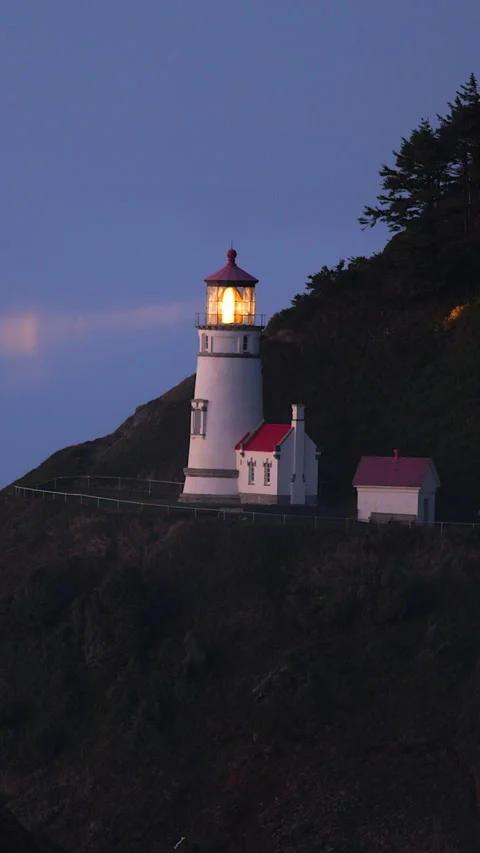 Heceta Head lighthouse Stock Footage 293154440