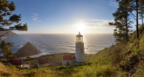 Heceta Head Lighthouse, Oregon, USA Stock Photos