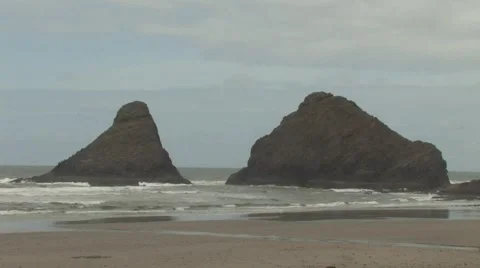 Heceta Lighthouse Beach 스톡 동영상 5373530