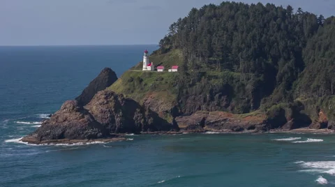 Heceta lighthouse Stock Footage 44188412