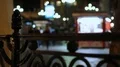 Hectic night life in big city, many people walking street, defocused background HD Footage