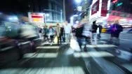 Hectic Pov Walk Busy Manhattan Streets At Night In New York City Nyc Timelapse Stock Footage