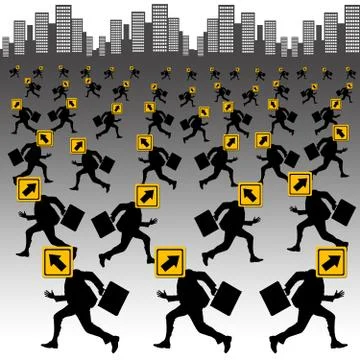 Hectic work life Stock Illustration