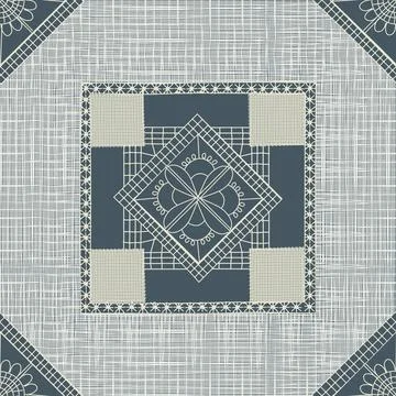Hedebo Danish embroidery pattern Stock Illustration