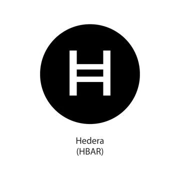 Hedera crypto currency token vector logo company icon Stock Illustration