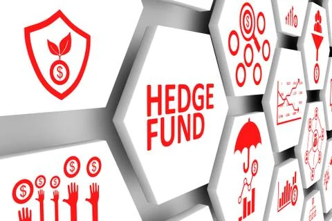 HEDGE FUND concept cell background 3d illustration Stock Illustration
