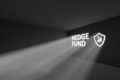 HEDGE FUND rays volume light concept 3d illustration Stock Illustration