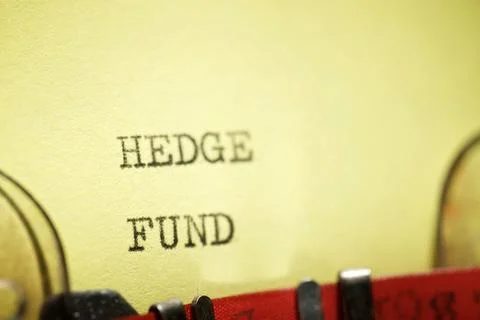 Hedge fund text Stock Photos