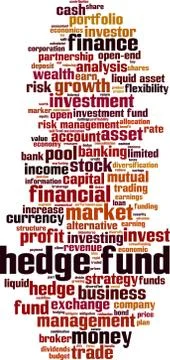 Hedge fund word cloud Stock Illustration