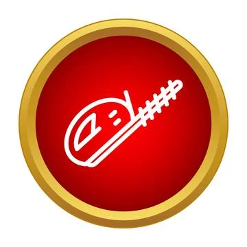 Hedge trimmer line icon representing garden power tool Stock Illustration