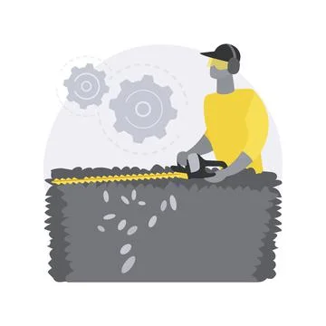 Hedge trimming abstract concept vector illustration. Stock Illustration