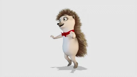 Hedgehog dancing funny dance 库存影片 168810453