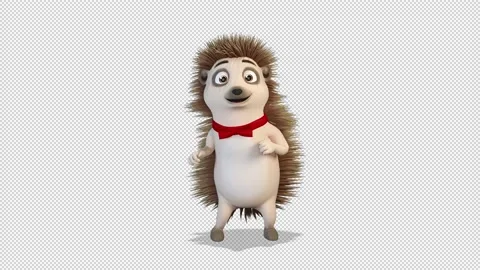 Hedgehog dancing a silly dance 库存影片 168810289