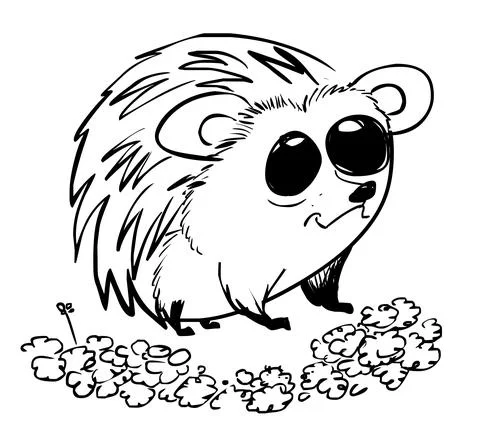 Hedgehog illustration vector Stock Illustration