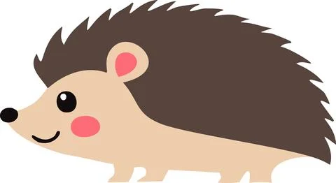 Hedgehog isolated vector, hedgehog drawing Stock Illustration