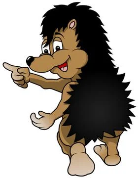 Hedgehog Pointing Stock Illustration