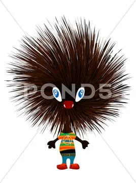 Hedgehog punk Stock Illustration