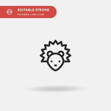 Hedgehog Simple vector icon. Illustration symbol design template for web mobi Illustrazione stock
