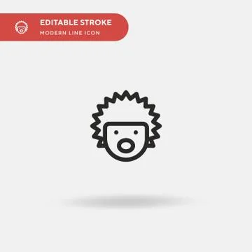 Hedgehog Simple vector icon. Illustration symbol design template for web mobi Stockillustratie