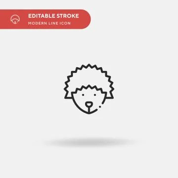 Hedgehog Simple vector icon. Illustration symbol design template for web mobi Illustrazione stock