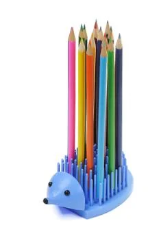 Hedgehog - a support for pencils Stock Photos