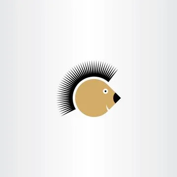 Hedgehog vector icon illustration 스톡 일러스트