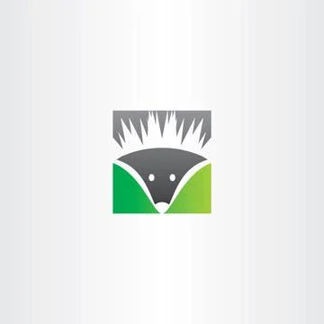 Hedgehog vector logo icon Stock Illustration