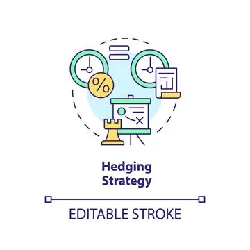 Hedging strategy concept icon Stock-Illustration