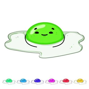 Hedoodle egg character cartoon vector graphic Stock Illustration