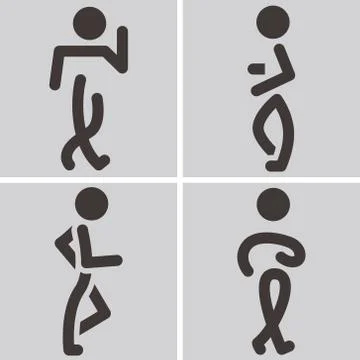 Heel-and-toe walk Stock Illustration