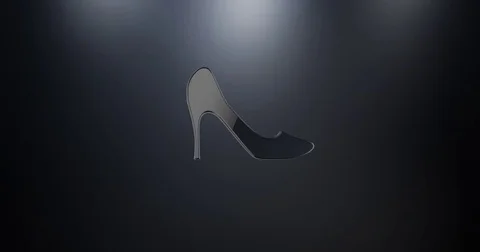 Heel Black 3d Icon Video stock 74314037