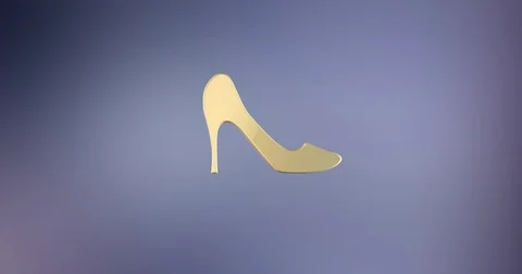 Heel Gold 3d Icon Stock Footage 76956957