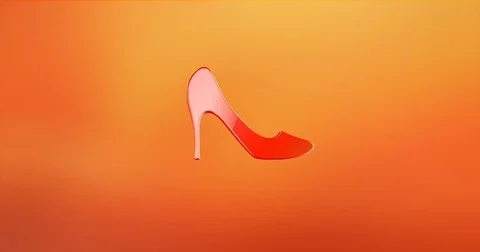 Heel Red 3d Icon 스톡 동영상 74314086