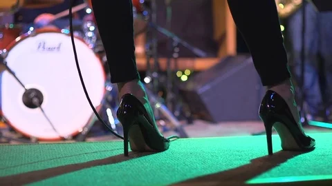 Heels on Stage Stock Footage 74927578