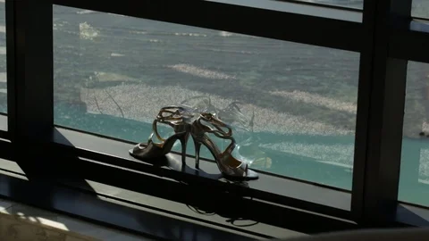 Heels by Window Stock Footage 104684861