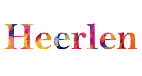 Heerlen text image stock design in colorful style letters Stock Illustration