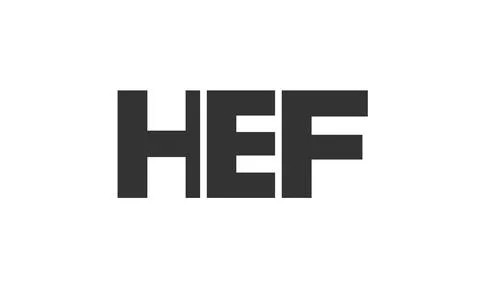 HEF logo design template with strong and modern bold text. Initial based ve.. Stock Illustration