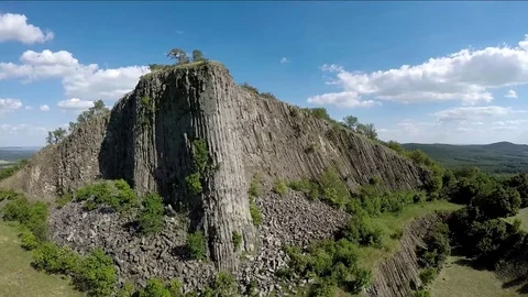 Hegyestu, a basalt peak of volcanic origin Stock Footage 78504167