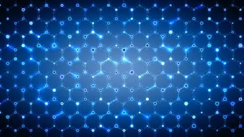 Hehagonal modern technology background Stock Illustration